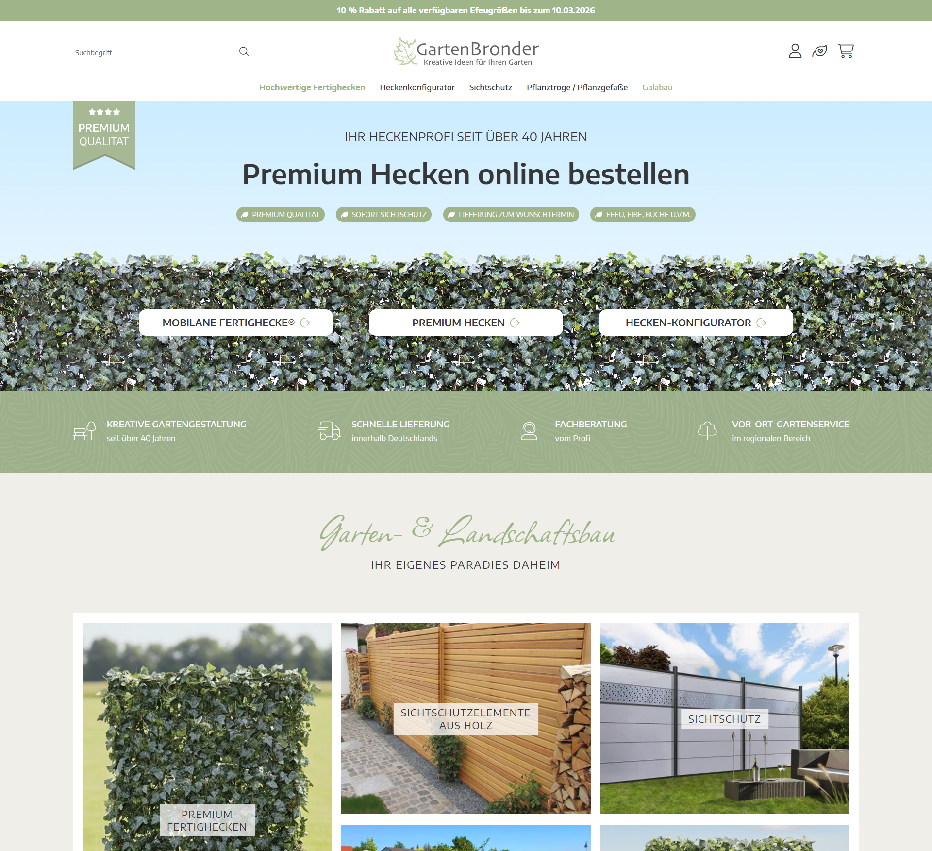 Screenshot: Garten Bronder